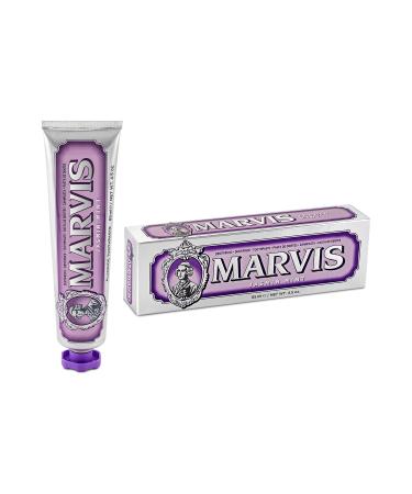 Marvis Jasmine Mint Toothpaste 85 ml Sensational Flavoured Toothpaste Helps Remove Plaque & Promote Healthy Gums with Long-Lasting Freshness Jasmine Mint 85 ml (Pack of 1)