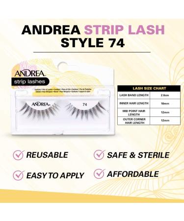 Buy Andrea False Lashes Style 74 - 4 Pairs in Black | International Shipping Available - Buy Online on GoSupps.com