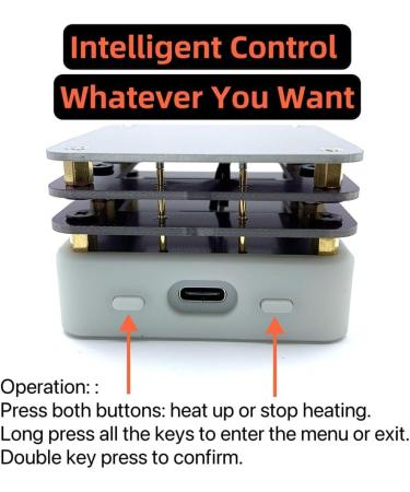ARTGOS PD 65W Mini Heating Plate with Temperature Control | Type-C Heating Plate for LED Strip Repair | Maintain Constant Temperature - Buy Online on GoSupps.com