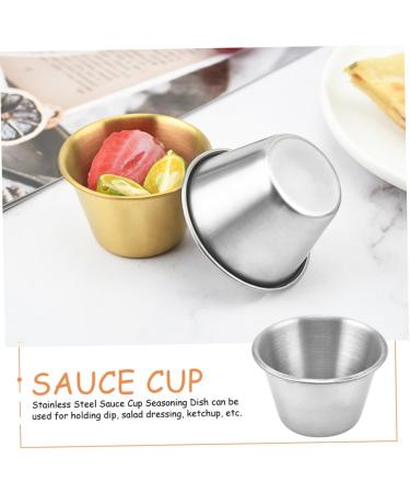 Zerodeko 4pcs Stainless Steel Dipping Sauce Cup Soy Sauce Cup Sushi Dipping Bowl Metal Sauce Cups Ketchup Dip Bowls Soup Japanese Soy Sauce Desert Dishes Household Soy Sauce Bowl - Buy Online on GoSupps.com