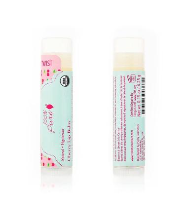 Organic Cherry Lip Balm - Moisturizing & Soothing for Dry Lips | Coconut Oil, Vitamin E, Natural Ingredients | 0.4 oz - Buy Online on GoSupps.com