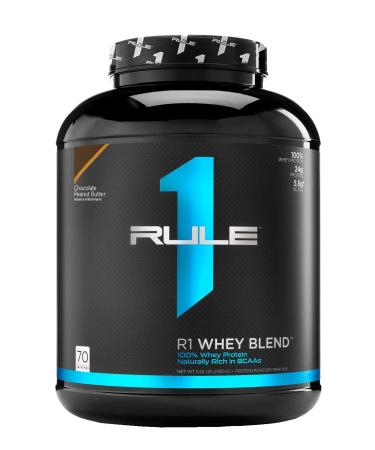 R1 Whey Blend, 68 Servings, Chocolate Peanut Butter Chocolate Fudge 68 Servings (Pack of 1)