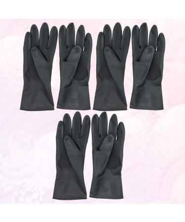 Solustre 3 Pairs Hair Dye Gloves Black Salon Hair Color Dye Gloves Shampoo Gloves Anti-slip Waterproof Hand Protectors Rubber Gloves for Hairdressing - Size L L (Pack of 3) - Buy Online on GoSupps.com