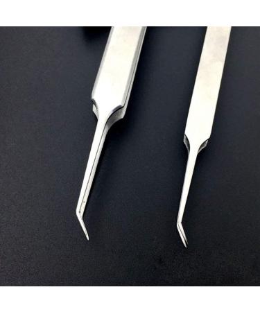 1Pc Professional Stainless Bend Curved Tweezer Blackhead Acne Clip Comedone Pimple Extractor Remover Tool for Comedone Whitehead Acne Blemish Bend ClipDeft and Professional - Buy Online on GoSupps.com