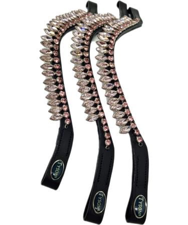 Buy Tyssons Breeches Drop Herring Strap Strass Drops Rosa Blue Leather Bridle for Minishetty Shetty VB WB X Full Thoroughbred - Pink & Black Glitzer - Buy Online on GoSupps.com