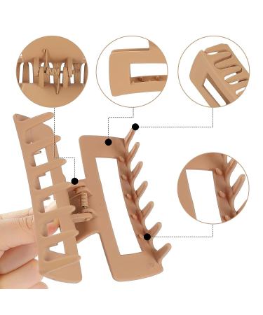 8Pcs Large Square Hair Claw Clips for Women - Non-Slip Big Banana Clips for Thick & Thin Hair - Buy Online on GoSupps.com