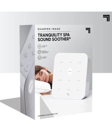 SHARPER IMAGE Ultimate Sleep White Noise Sound Machine for Adults/Baby, Portable Relaxing Music and Nature Sounds Therapy, Aids Sleeping, Stress and Anxiety Relief, with USB Cord, Holiday Gift Tranquility Spa Sound Soother