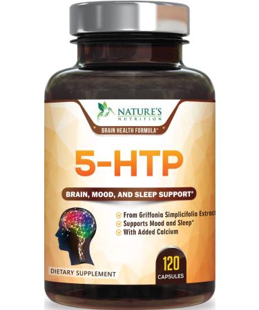 5-HTP 200mg Capsules - Extra Strength Support for Stress, 5-Hydroxytryptophan Supplement from Griffonia Simplificolia Seed Extract for Men and Women, Supports Mood - 120 Capsules 120 Count (Pack of 1) - Buy Online on GoSupps.com