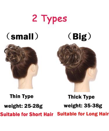 Hair Bun Hairpiece for Women Fake Wave Curly Hair Bun Extensions Messy Curly Ponytail Hairpiece Synthetic Elastic Hair Band Scrunchy Hair Bun Ponytail Extensions for Women Hair Chignons(27-01) - Buy Online on GoSupps.com