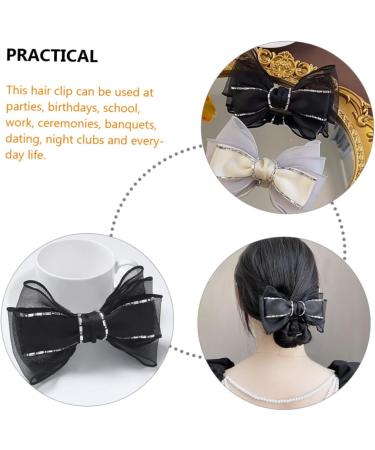 FRCOLOR Hair Fabric Butterfly Hair Clip hair bows girls hair clip women hair bow Women Cute Hair Clips black bows decor hair barrette s Miss South Korea Black - Buy Online on GoSupps.com