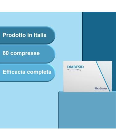  ELLECI FARMA S.R.L Diabesid Natural supplement for blood sugar control Glucose metabolism support 60 tablets of 350mg Elleci Farma - Buy Online on GoSupps.com
