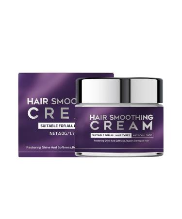 WJnflQN Hair straightener cream 50 g frizz control softening and nourishing shine protection and treatment