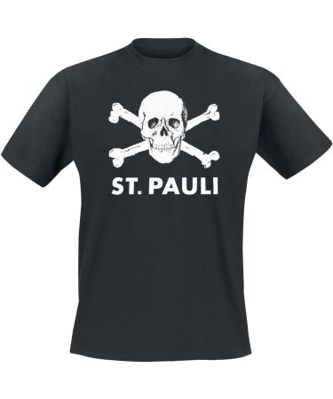 FC St. Pauli Skull Men's T-Shirt | XXL Black Fan Merch | Stylish Football Apparel - Buy Online on GoSupps.com