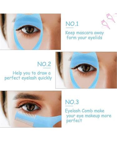 3 in1 Eyelashes Tools Mascara Shield Applicator Guard Eyelash Comb Multifunctional Mascara Shield Applicator Guard for Upper Lower Eye Lash Makeup (Color : 4Pcs Mascara Shield+Eyelash Comb) - Buy Online on GoSupps.com