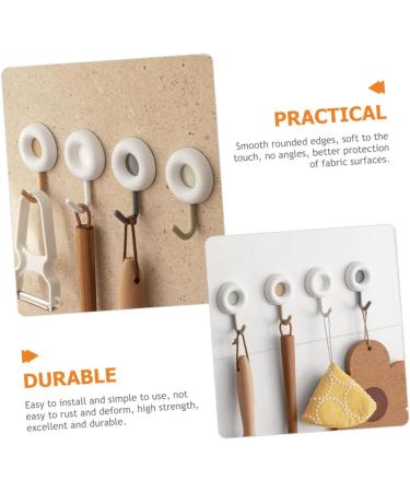 Alipis 8 Pcs No Punching Hook Heavy Duty Hook Towel Hanger Hooks Punch Hook Wall Hanging Coat Hook 7X4.4CMx2pcs Assorted Colorx2pcs - Buy Online on GoSupps.com