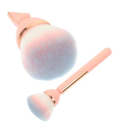VINTORKY Manicure Brush Dust Brush Mineral Brush Nail Dust Brush Pink Supple Powder Brush Multi-function Makeup Brush Cosmetic Cream Brush Makeup Supply Loose Beauty Tools Clean Plastic