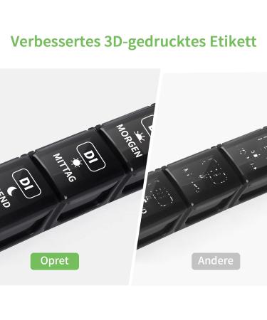 7-Day Pill Box Organizer | Weekly Medication Storage | Large Compartments for Vitamins & Fish Oil - Black - Buy Online on GoSupps.com