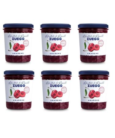Zuegg Amarena Set of 6 Black Cherry Shaped Bread Jams 320g
