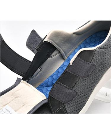 MisFun Unisex Diabetes Edema Shoes - Wide Fit Comfort, Closed Toe Surgical Shoes for Swollen Feet - Men's/Women's (Khaki, Size 6.5) - Buy Online on GoSupps.com