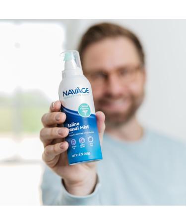 Navage Saline Nasal Mist Clinical Formula Extra Comfort Drug-Free Hydration and Congestion Relief Sterile Saline Spray for Sensitive Noses 1 Pack (1) 5 Ounce Can - Buy Online on GoSupps.com