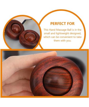 Lurrose Gently Rolling Massage Balls - Hand Fitness & Stress Relief - Boho Baoding Balls - Mahogany & Sandalwood Tension Relief - Buy Online on GoSupps.com
