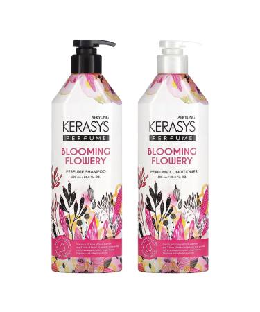 Kerasys Perfume Blooming Flowery 20.3 fl oz / 600 ml (Shampoo + Conditioner Set)