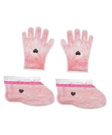 Ipetboom Paraffin Wax Socks 2 Pairs Wax Gloves Hand Paraffin Bath Liner Gloves Spa Kit Wax Feet Cover Ghost Headband Wax Glove Foot Cover Panda Headband Nursing Cover Red Paraffin Wax Care