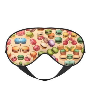 Macaron Biscuit Flavored Soft Sleep Eye Mask Female Breathable Eye Patch Perfect for Travel and Relaxation