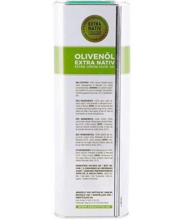 MeaVita olive oil extra virgin and cold pressed 1 pack (1x 5000 ml) in a can - Buy Online on GoSupps.com