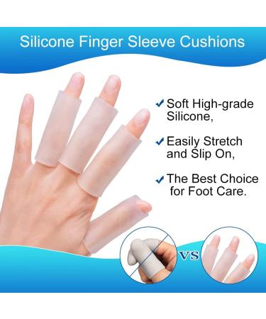 Kimihome 20 PCS Silicone Gel Finger Sleeves - Protects, Cushions, and Provides Relief for Finger Cracking, Corns, Blisters, and Calluses - Buy Online on GoSupps.com