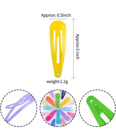 80 Pieces Snap Hair Clips Non-Slip Metal Hair Clips Hair Barrettes for Little Girls/Kids - Buy Online on GoSupps.com