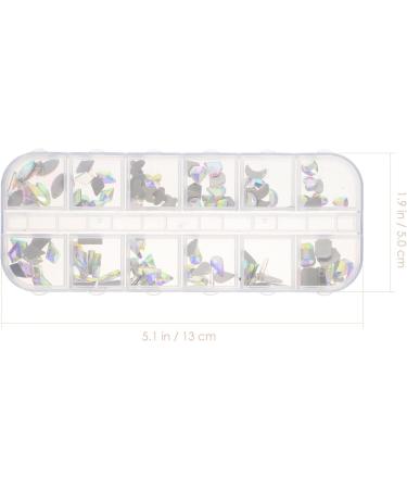 LALAFINA 2 Boxes Nail Art Accessories Nail Accessories Bulk Rhinestones 3d Gold Nail Jewels Rhinestones Diy Nail Nail Art Decors Diy Nail Diamonds Glass Drill Nail Drill Resin 13X5X1CM Assorted Color 1 - Buy Online on GoSupps.com