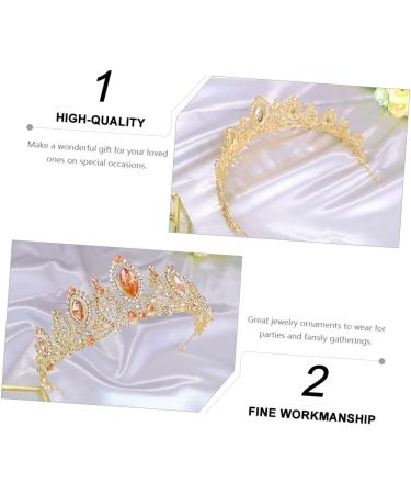 1pc Crystal Crown Alloy Tiara Hair Jewelry Fashion Hair Band Elegant Headwear Alloy Headband Rhinestone Tiara Wedding Headwear Headband for Women Hair Accessories for 16x16x6cm Assorted Color 1 - Buy Online on GoSupps.com