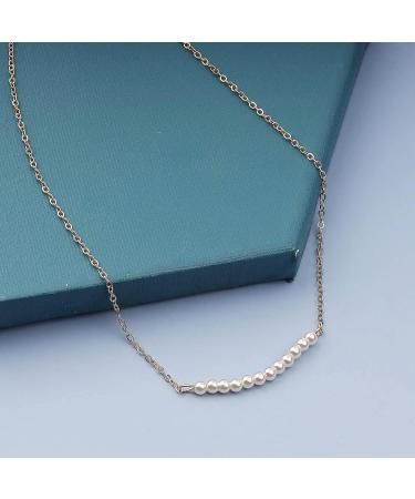 Boho Pearl Pendant Necklace - Gold Bar Choker & Bridal Jewelry for Women & Teen Girls - Buy Online on GoSupps.com