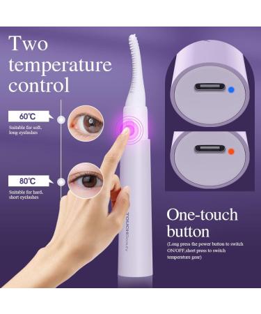 TOUCHBeauty Heated Eyelash Curler - Rechargeable Dual-Sided Comb 2-Level Temperature Washable Silicone Brush for Natural Curls - TB-2117 International Shipping  - Buy Online on GoSupps.com