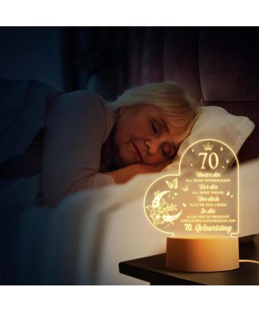 70th Birthday Gifts for Him & Her | Acrylic Night Light Decorations for 1953 Celebrations - Buy Online on GoSupps.com