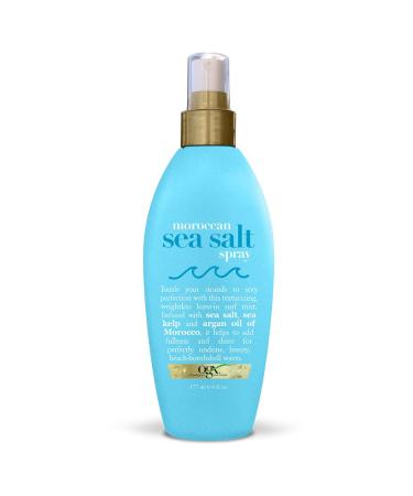 OGX Argan Oil of Morocco Hair-Texturizing Sea Salt Spray, Curl-Defining Leave-In Hair Styling Mist for Tousled Beach Waves and Textured Hold, Paraben-Free, Sulfate Surfactants-Free, 6 fl oz