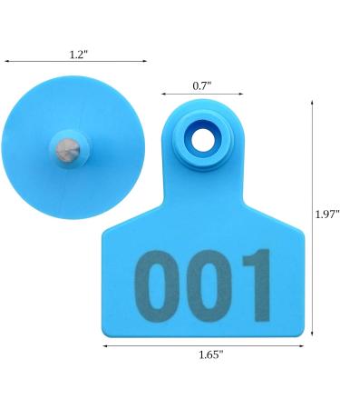 Buy M.Z.A Pig Ear Tags | Numbered Ear Tags for Pigs Hogs Sheep Cows & Goats - 001-100 Blue | International Shipping Available - Buy Online on GoSupps.com