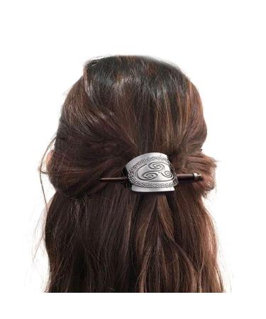 Handmade Vintage Oval Bow Metal Hair Clips | Unique Wooden Ponytail Holders | International Shipping - Buy Online on GoSupps.com
