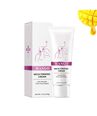 Cr me de Redressement du Cou de Mangue et Cr me Anti-Rides Femme Traitement Anti-Rides pour le Cou Double Menton Cr mes Rajeunissante pour R duire les Ridess Profondes (#1 40g) #1 40 g (Lot de 1)