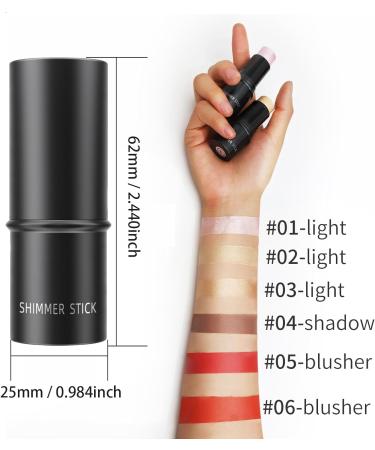 Matte Cream Blush Stick Highlighter | Waterproof & Long-lasting Face Makeup | Full Coverage Contour Stick for Cheeks, Lips & Eyeshadow | (04) 1.00 g - Pack of 1 - Buy Online on GoSupps.com