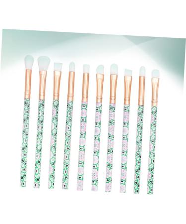 Ipetboom 10pcs Makeup Green Plastic Supplies Eyeshadow Care Eye Beauty Handle Hair Cosmetic - Buy Online on GoSupps.com
