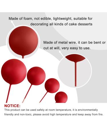 Astaron 32-Piece Tortendeko Balls Cake Topper Set | Mini Balloons for Wedding Baby & Birthday Parties (Red & Black) - International Shipping Available - Buy Online on GoSupps.com
