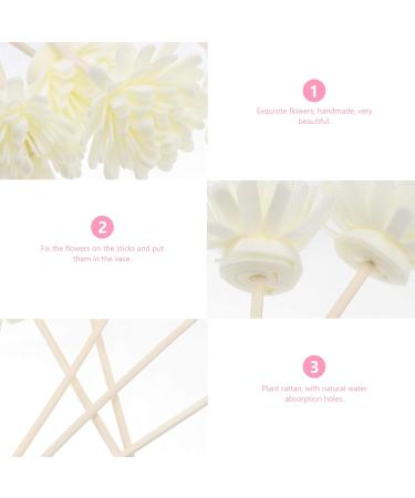 Yarnow 12-Pack Chrysanthemum Aroma Rattan Reed Diffuser Sticks - Essential Oil Aromatherapy for Home Decor - White Flower Fragrance - Buy Online on GoSupps.com