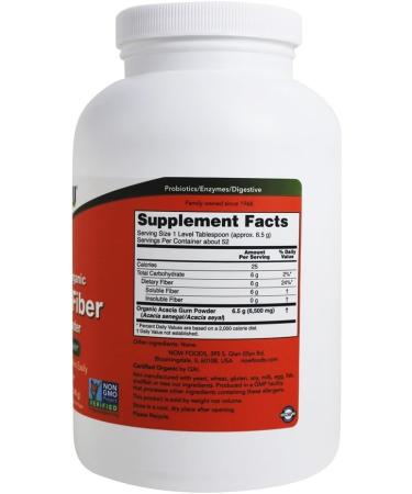 Organic Acacia Fiber Powder 12 oz - Natural Digestive Support - Buy Online on GoSupps.com