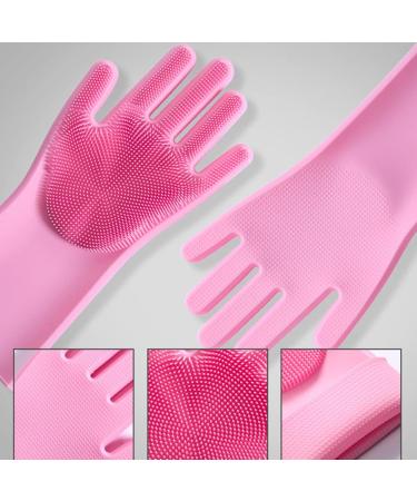 1 Pair Silicone Cleaning Gloves Multifunction Magic Silicone Dish Washing Gloves for Kitchen Household Silicone Washing - Buy Online on GoSupps.com