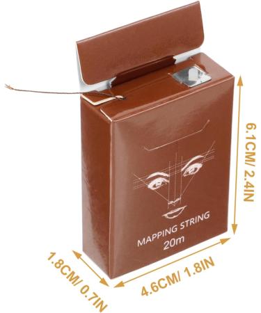 Healeved 1 Box String Ruler Ink Eyebrow Locating Ruler Eyebrow Drawing Aids Draw a Line 6.10X4.60X1.80CM Light Brown - Buy Online on GoSupps.com