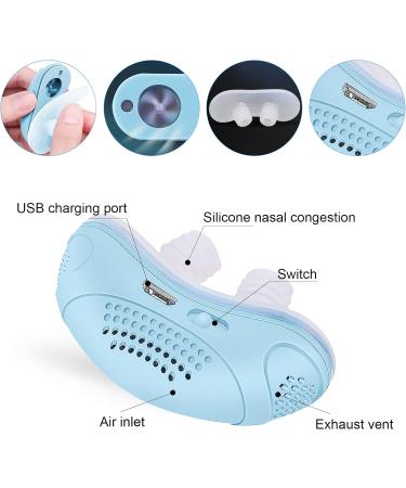 Electric Anti Snoring Device for Men and Women - Fast & Effective Snoring Solution - Small, Universal Fit - Blue - Buy Online on GoSupps.com
