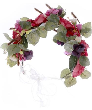 Ever Fairy Flower Crown Headband with Adjustable Ribbon for Women Girls Hair Accessories - Buy Online on GoSupps.com