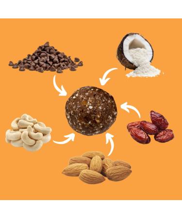 Nutri Laddu Indian Energy Balls - Keto Friendly On-The-Go Snack (Box of 5 Pouches - 10 Chocolate Balls) | International Shipping Available - Buy Online on GoSupps.com